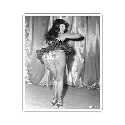 Bettie Page #52 (Vintage Female Icon) STICKER Vinyl Kiss-Cut Decal 6 Inch White - The Sticker Space