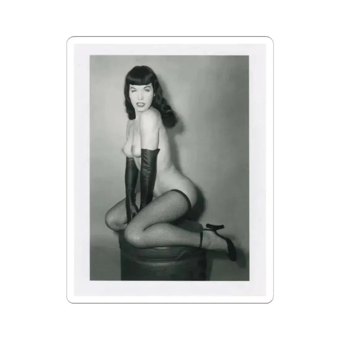 Bettie Page #524 (Vintage Female Icon) STICKER Vinyl Kiss-Cut Decal 2 Inch White - The Sticker Space