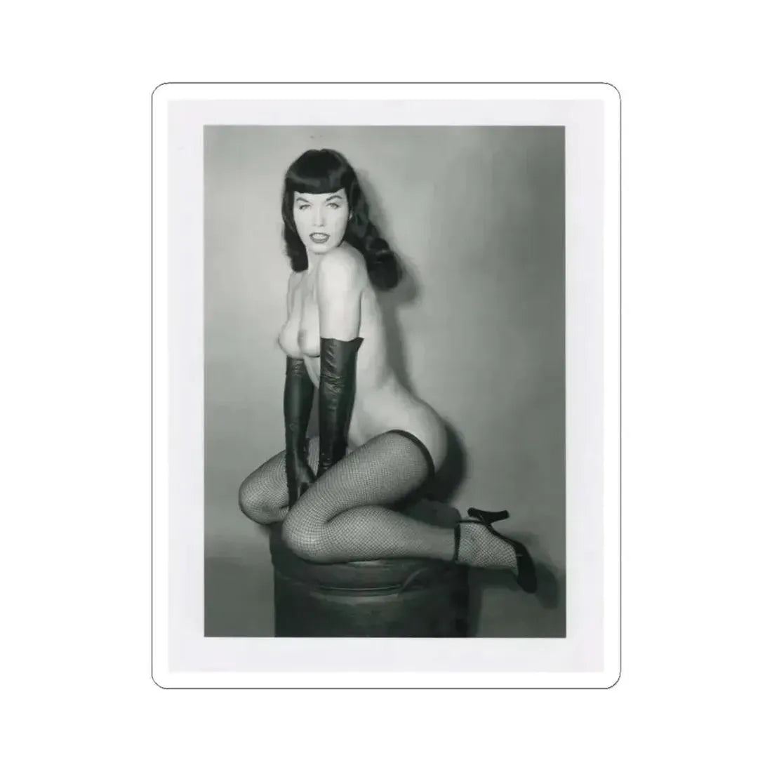 Bettie Page #524 (Vintage Female Icon) STICKER Vinyl Kiss-Cut Decal 3 Inch White - The Sticker Space