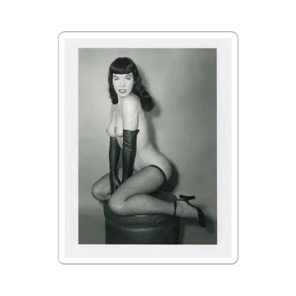 Bettie Page #524 (Vintage Female Icon) STICKER Vinyl Kiss-Cut Decal 6 Inch White - The Sticker Space