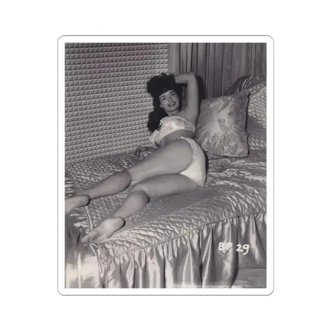 Bettie Page #567 (Vintage Female Icon) STICKER Vinyl Kiss-Cut Decal 3 Inch White - The Sticker Space
