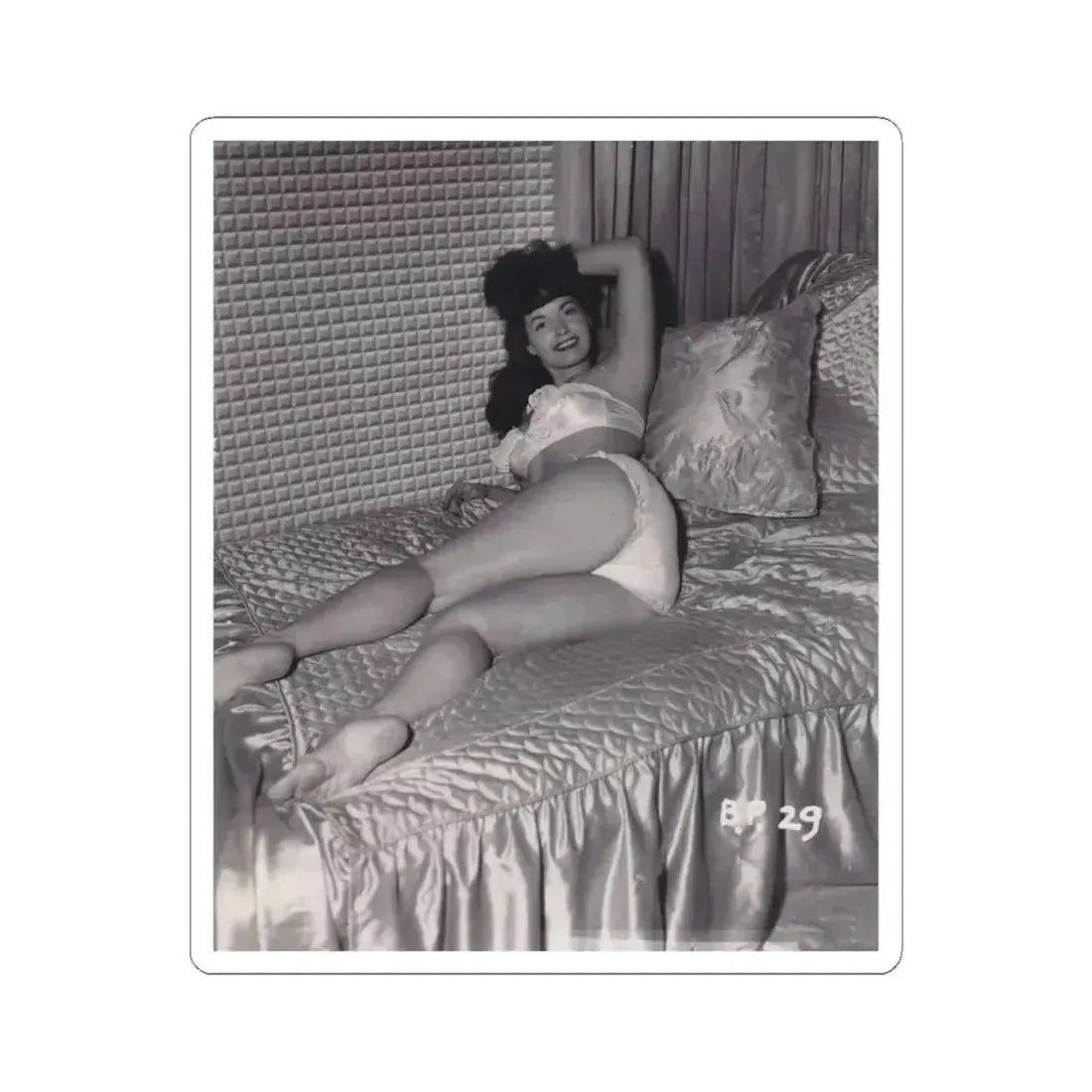 Bettie Page #567 (Vintage Female Icon) STICKER Vinyl Kiss-Cut Decal 6 Inch White - The Sticker Space