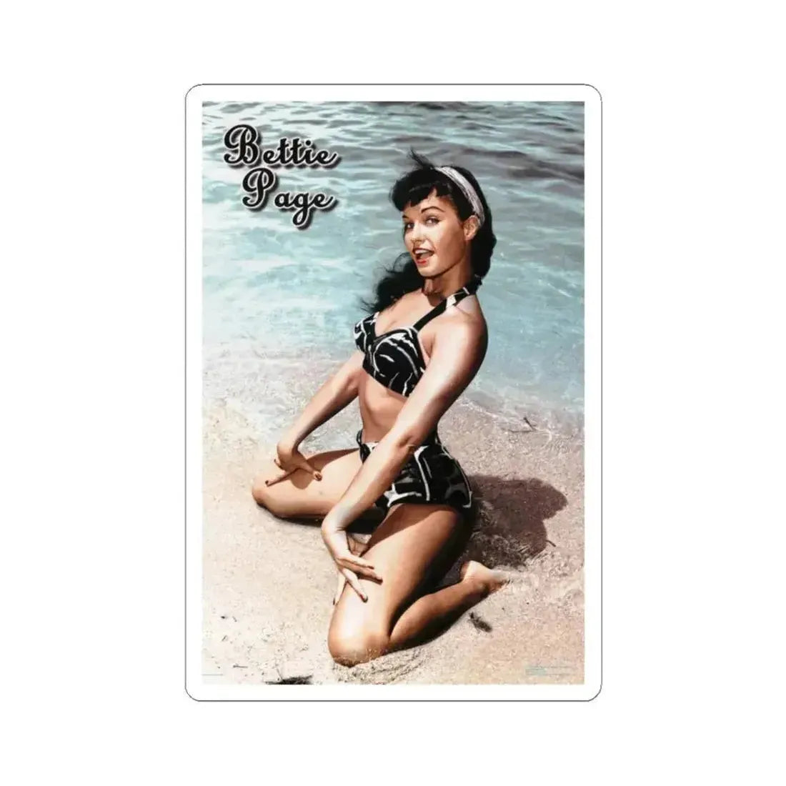 Bettie Page #574 (Vintage Female Icon) STICKER Vinyl Kiss-Cut Decal 3 Inch White - The Sticker Space