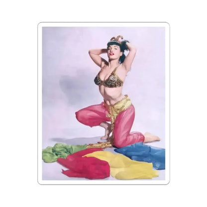 Bettie Page #58 (Vintage Female Icon) STICKER Vinyl Kiss-Cut Decal 2 Inch White - The Sticker Space