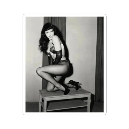 Bettie Page #586 (Vintage Female Icon) STICKER Vinyl Kiss-Cut Decal 2 Inch White - The Sticker Space