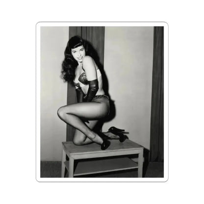 Bettie Page #586 (Vintage Female Icon) STICKER Vinyl Kiss-Cut Decal 6 Inch White - The Sticker Space
