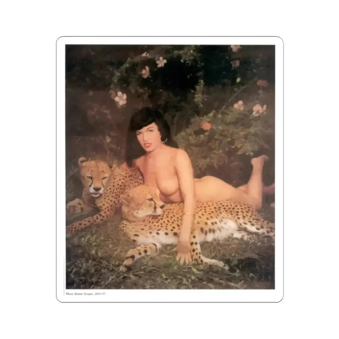 Bettie Page #594 (Vintage Female Icon) STICKER Vinyl Kiss-Cut Decal 2 Inch White - The Sticker Space