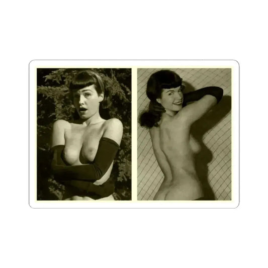 Bettie Page #600 (Vintage Female Icon) STICKER Vinyl Kiss-Cut Decal 2 Inch White - The Sticker Space