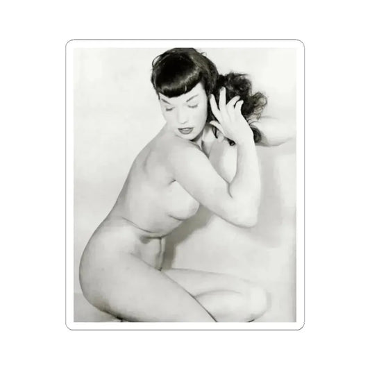 Bettie Page #619 (Vintage Female Icon) STICKER Vinyl Kiss-Cut Decal 2 Inch White - The Sticker Space