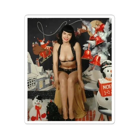 Bettie Page #720 (Vintage Female Icon) STICKER Vinyl Kiss-Cut Decal 2 Inch White - The Sticker Space