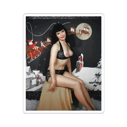 Bettie Page #721 (Vintage Female Icon) STICKER Vinyl Kiss-Cut Decal 2 Inch White - The Sticker Space
