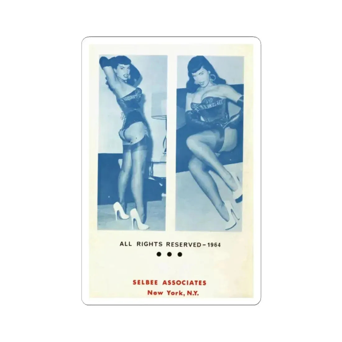 Bettie Page #763 (Vintage Female Icon) STICKER Vinyl Kiss-Cut Decal 2 Inch White - The Sticker Space