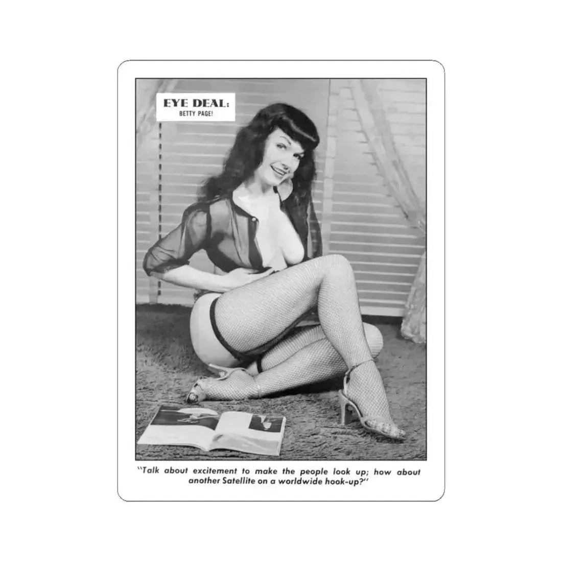 Bettie Page #784 (Vintage Female Icon) STICKER Vinyl Kiss-Cut Decal 3 Inch White - The Sticker Space