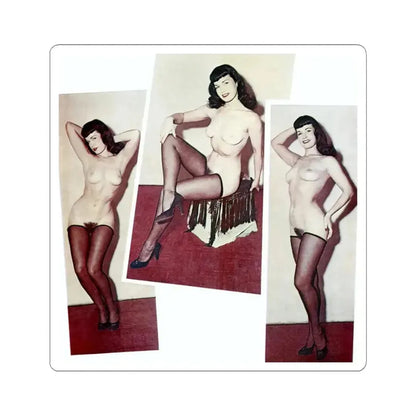 Bettie Page #787 (Vintage Female Icon) STICKER Vinyl Kiss-Cut Decal 3 Inch White - The Sticker Space