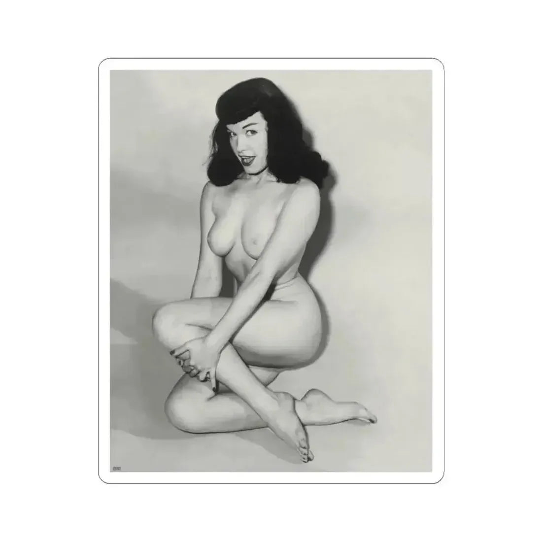 Bettie Page #819 (Vintage Female Icon) STICKER Vinyl Kiss-Cut Decal 6 Inch White - The Sticker Space