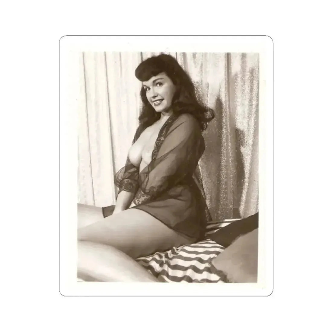 Bettie Page #890 (Vintage Female Icon) STICKER Vinyl Kiss-Cut Decal 3 Inch White - The Sticker Space