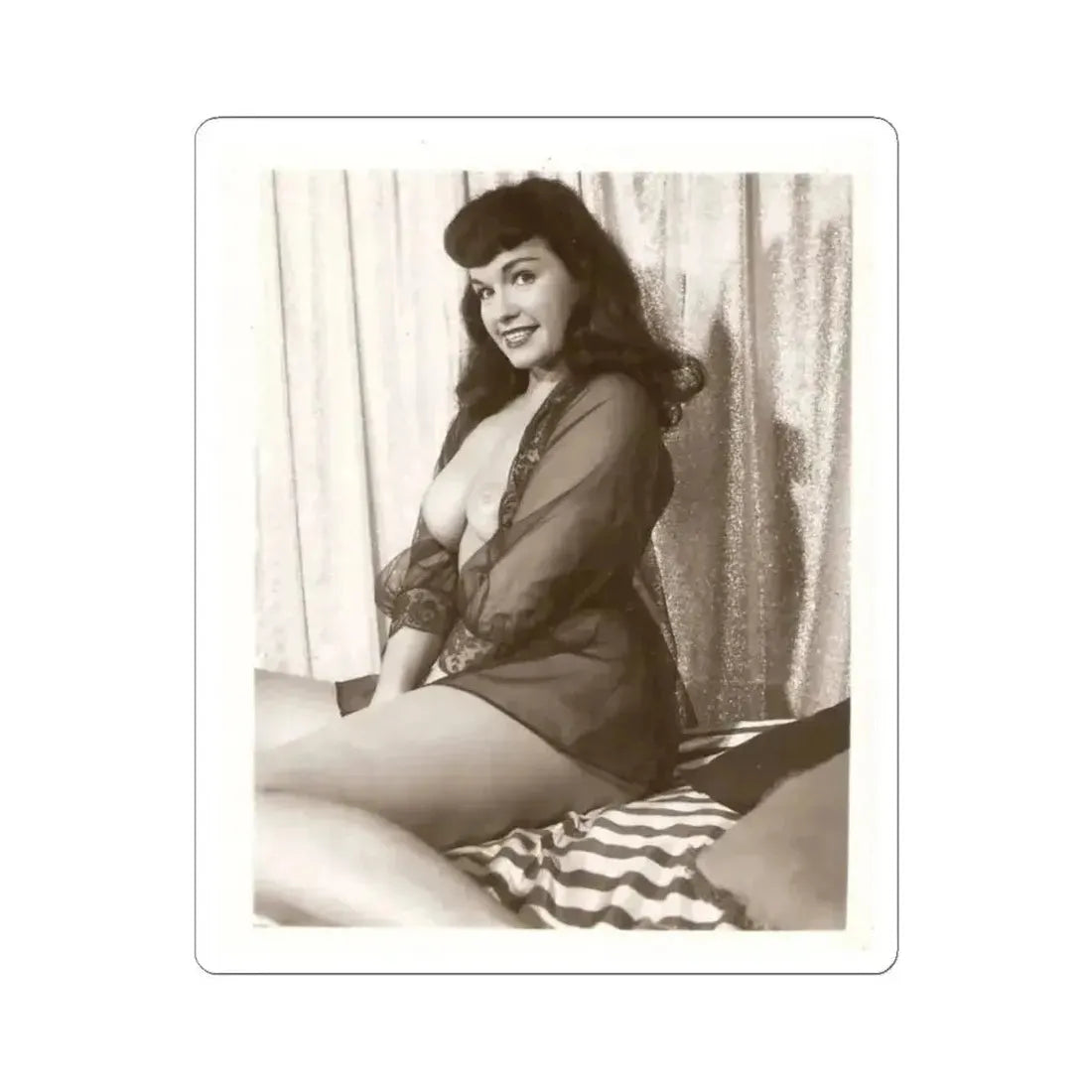 Bettie Page #890 (Vintage Female Icon) STICKER Vinyl Kiss-Cut Decal 4 Inch White - The Sticker Space
