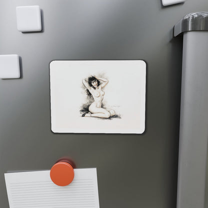 Bettie Page (Magazine Illustration) Refrigerator Magnet-The Sticker Space