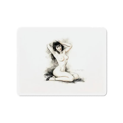Bettie Page (Magazine Illustration) Refrigerator Magnet 3 Inch Die-Cut - The Sticker Space
