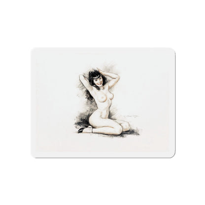 Bettie Page (Magazine Illustration) Refrigerator Magnet-5" x 5"-The Sticker Space