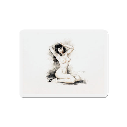 Bettie Page (Magazine Illustration) Refrigerator Magnet-6" × 6"-The Sticker Space