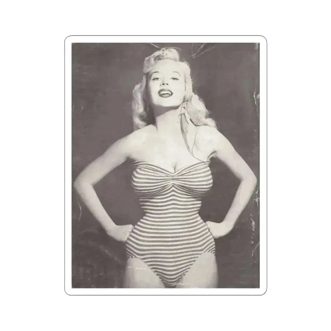 Betty Brosmer #140 (Vintage Female Icon) STICKER Vinyl Kiss-Cut Decal 3 Inch White - The Sticker Space