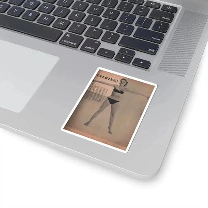 Betty Brosmer #165 - Cover Girls Models Jan. '53 - 1 B&W Photo (Vintage Female Icon) STICKER Vinyl Kiss-Cut Decal - The Sticker Space