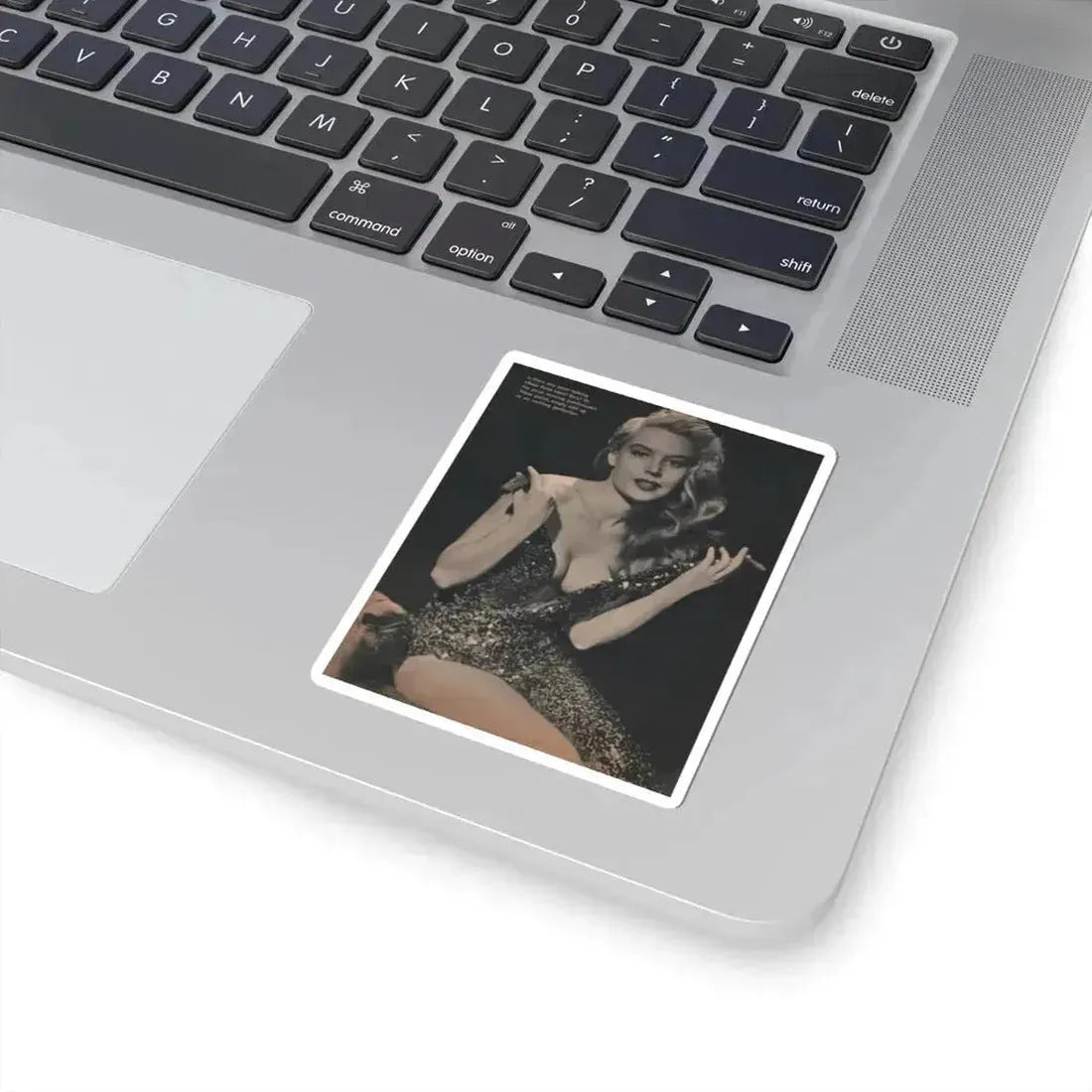 Betty Brosmer #167 - Gala Mag. Jan. '53 - 1 B&W Photos & Caption (Vintage Female Icon) STICKER Vinyl Kiss-Cut Decal - The Sticker Space