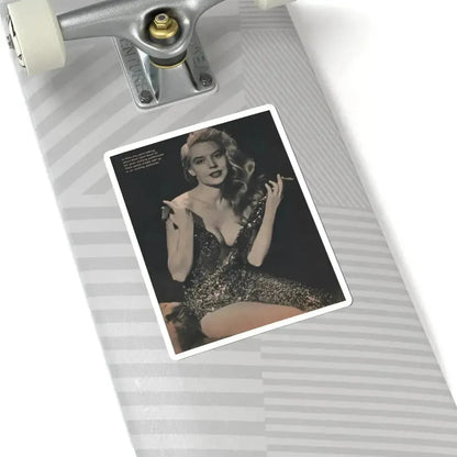 Betty Brosmer #167 - Gala Mag. Jan. '53 - 1 B&W Photos & Caption (Vintage Female Icon) STICKER Vinyl Kiss-Cut Decal - The Sticker Space