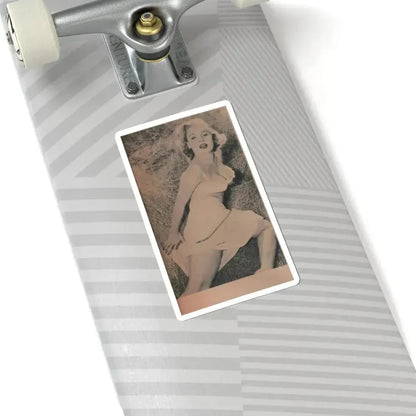 Betty Brosmer #169 - Ace Mag. Dec. '58 - 1 B&W Photo (Vintage Female Icon) STICKER Vinyl Kiss-Cut Decal - The Sticker Space