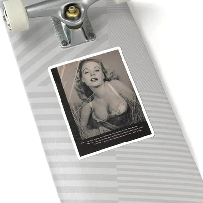 Betty Brosmer #170 - Ace Mag. Dec. '58 - 1 B&W Photo on backside of back cover (Vintage Female Icon) STICKER Vinyl Kiss-Cut Decal - The Sticker Space