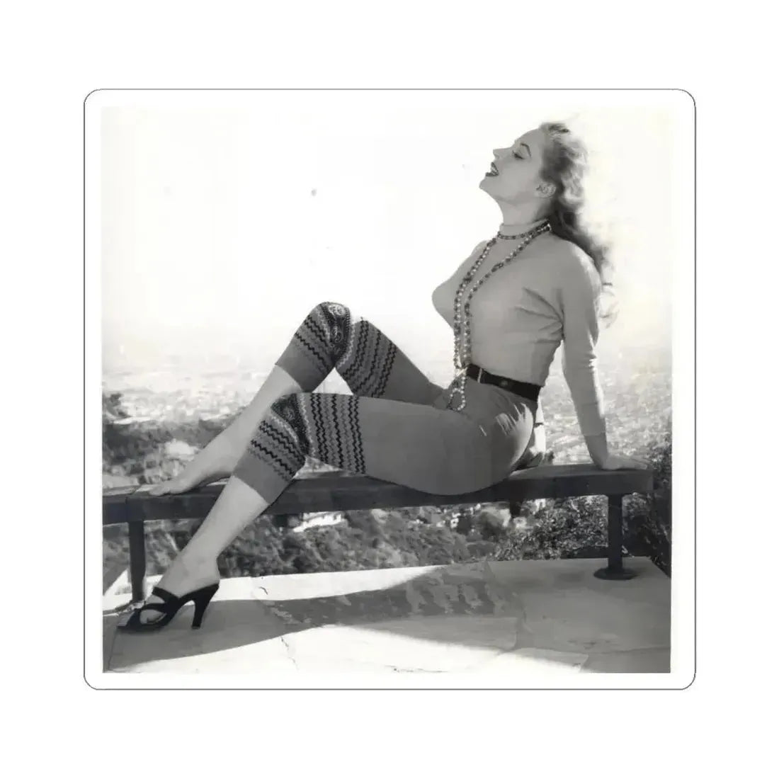 Betty Brosmer #173 (Vintage Female Icon) STICKER Vinyl Kiss-Cut Decal 4 Inch White - The Sticker Space