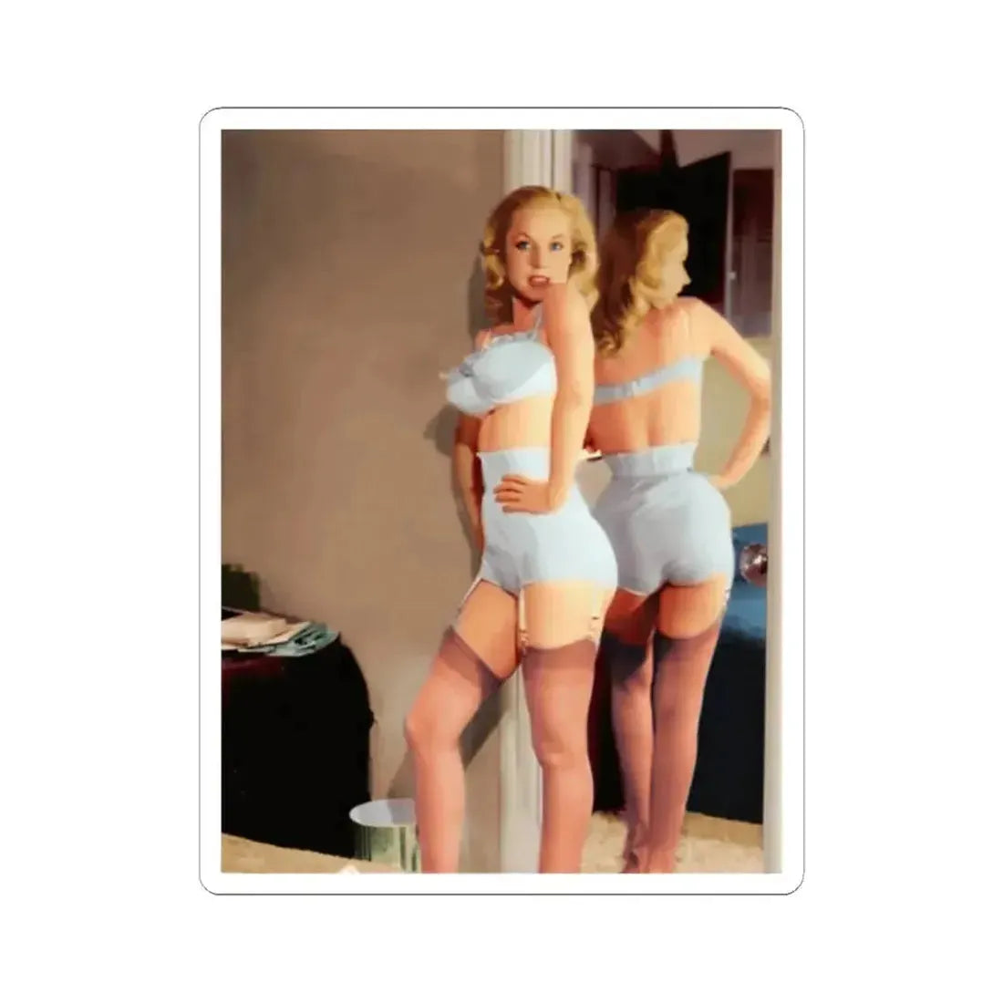 Betty Brosmer #182 (Vintage Female Icon) STICKER Vinyl Kiss-Cut Decal 2 Inch White - The Sticker Space