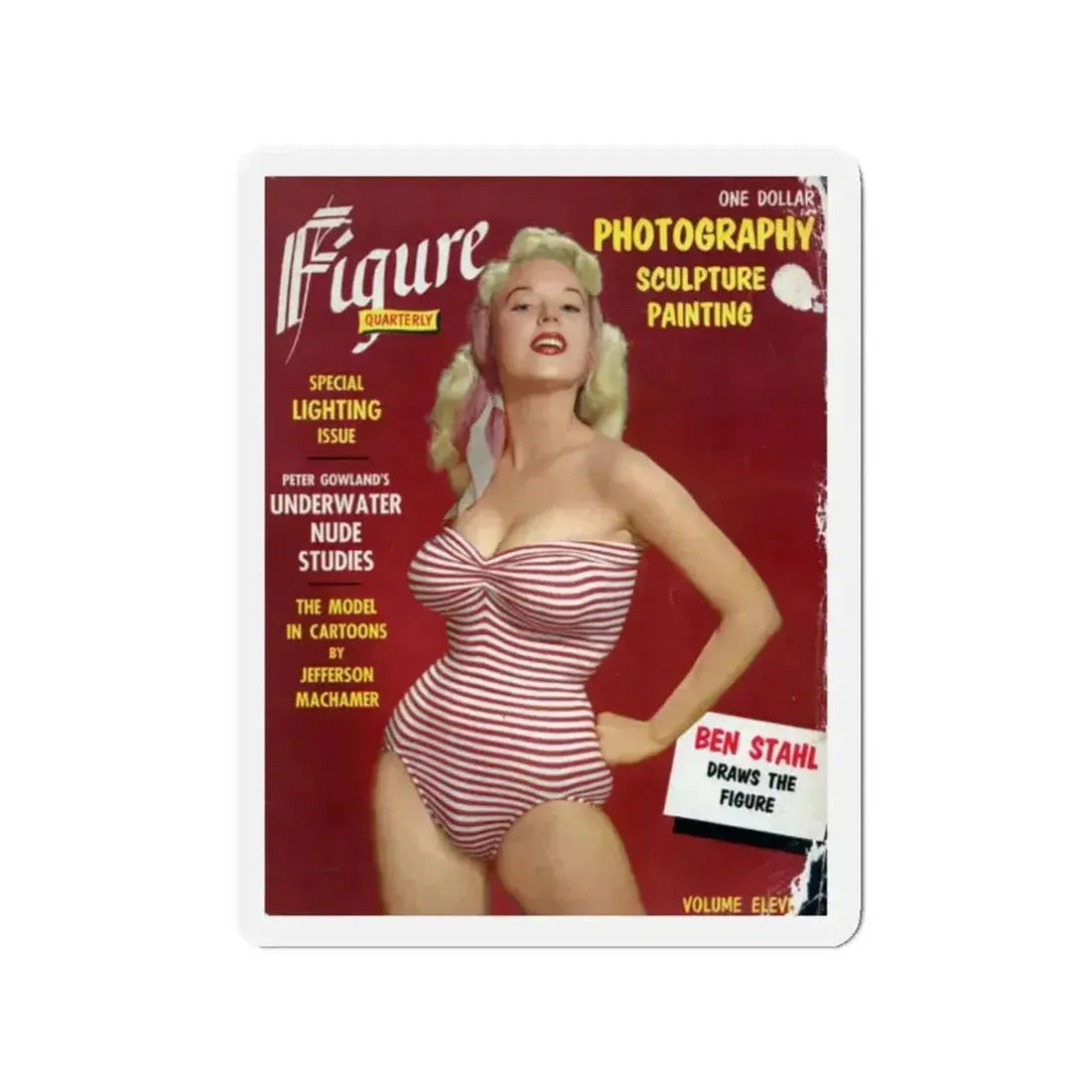 Betty Brosmer #183 - Mag. Cover (Vintage Female Icon) Refrigerator Magnet - The Sticker Space