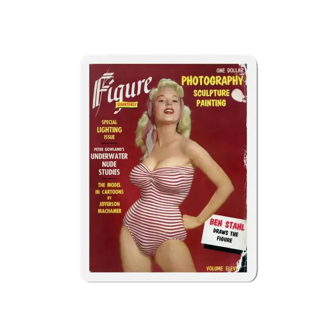 Betty Brosmer #183 - Mag. Cover (Vintage Female Icon) Refrigerator Magnet - The Sticker Space