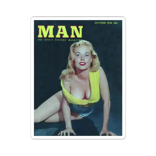 Betty Brosmer #209 - Mag. Cover (Vintage Female Icon) STICKER Vinyl Kiss-Cut Decal 2 Inch White - The Sticker Space