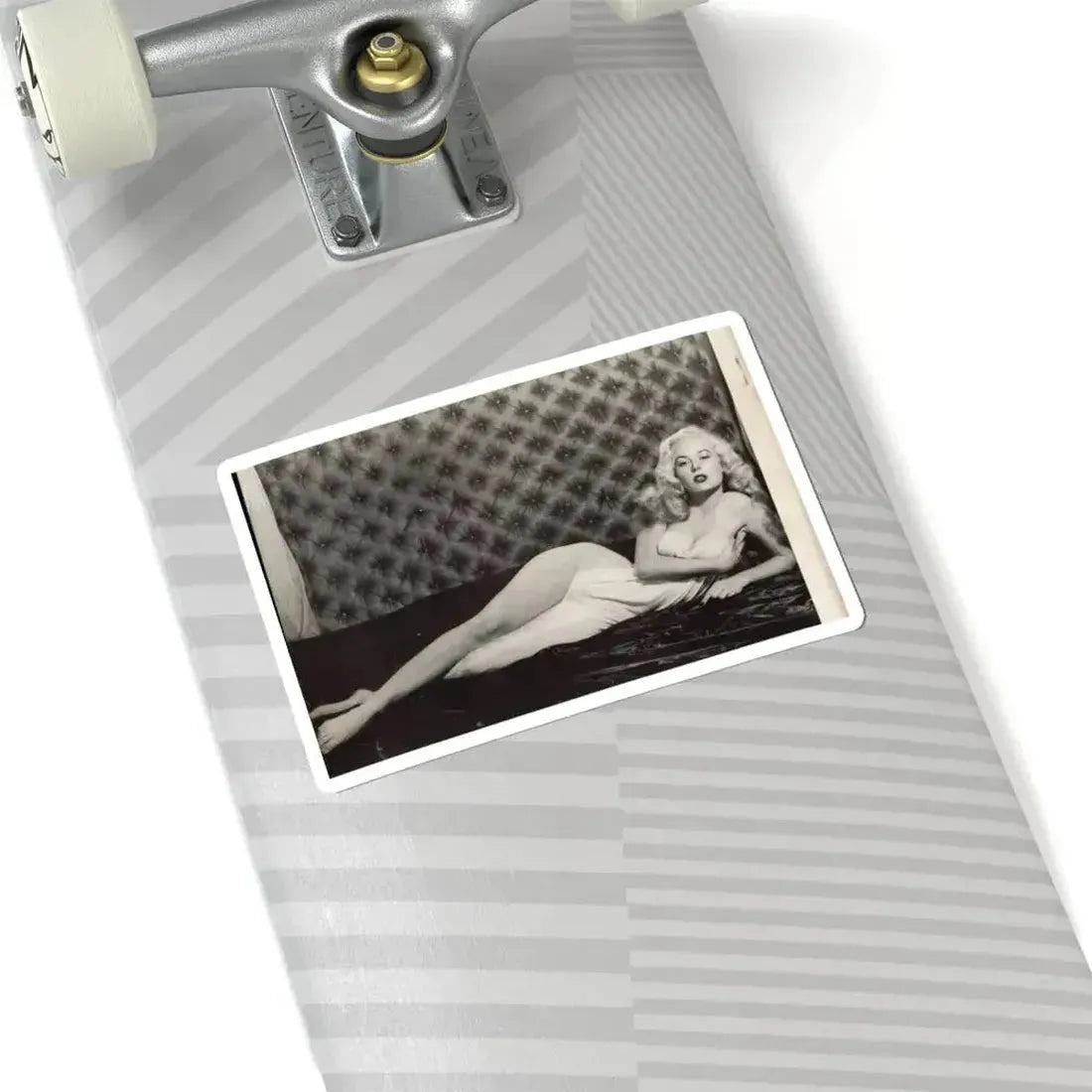 Betty Brosmer #239 - Index has 1 B&W Photo of Betty from Jem Mag. Vol. 1 #01 Nov. '56 (Vintage Female Icon) STICKER Vinyl Kiss-Cut Decal - The Sticker Space