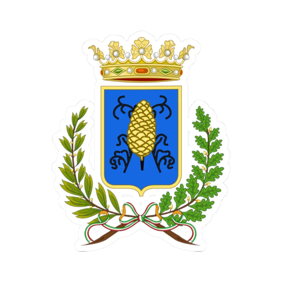 Beverino-Stemma (Italy) (Coat of Arms) STICKER Vinyl Kiss-Cut Decal 2 Inch White - The Sticker Space