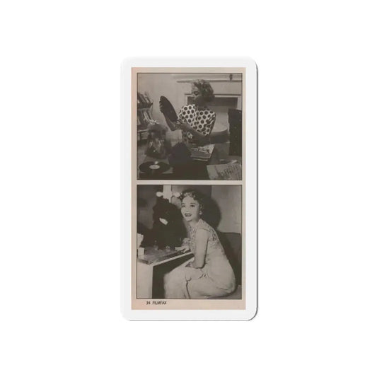 Beverly Garland #124 - Filmfax Mag. Issue #60 Spring '97 - 2 B&W Photos (Vintage Female Icon) Refrigerator Magnet 6 Inch Die-Cut - The Sticker Space