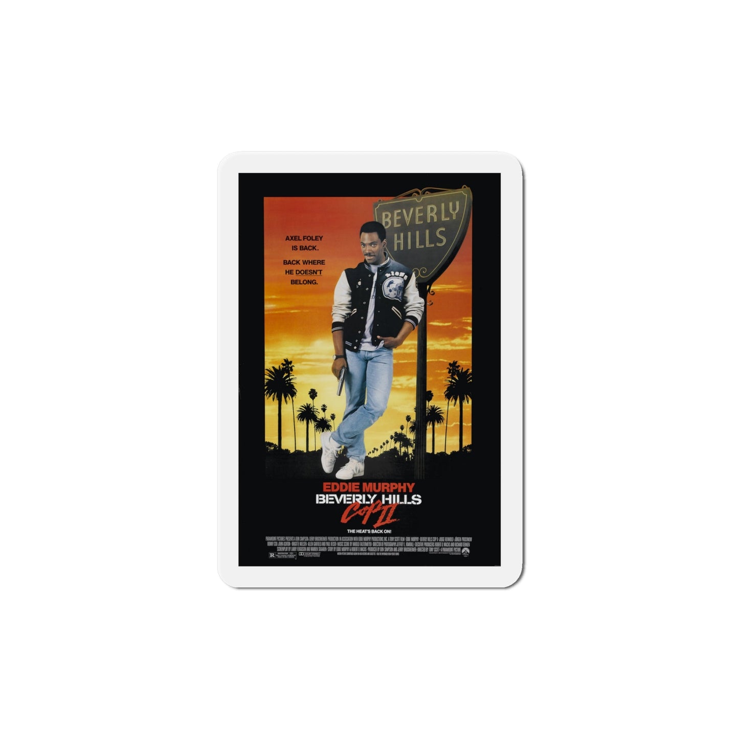 Beverly Hills Cop II 1987 Movie Poster Die-Cut Magnet-6 × 6"-The Sticker Space