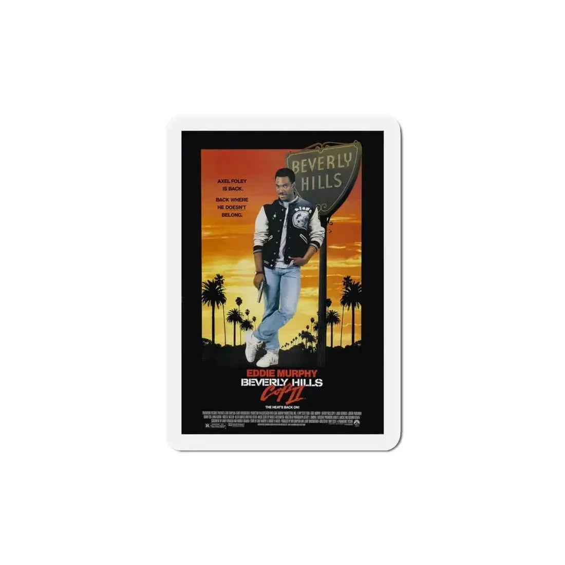 Beverly Hills Cop II 1987 Movie Poster Refrigerator Magnet 5 Inch - The Sticker Space