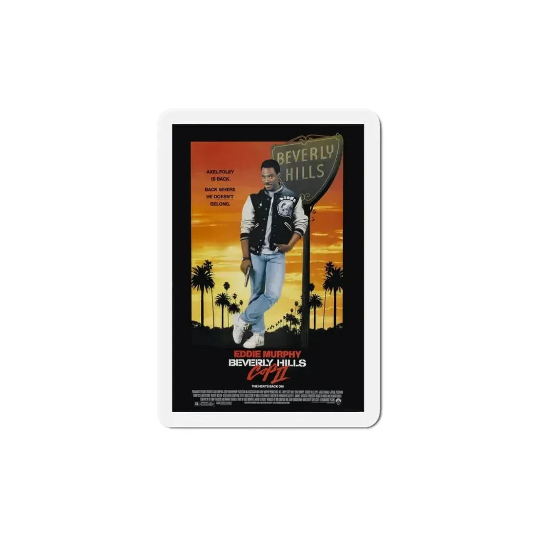 Beverly Hills Cop II 1987 Movie Poster Refrigerator Magnet - The Sticker Space