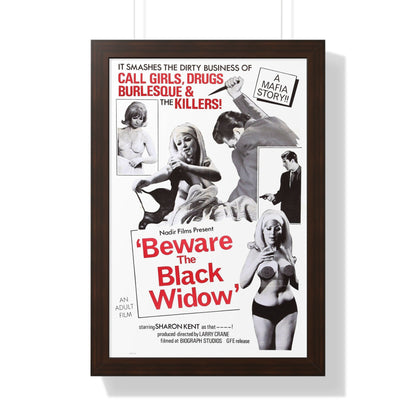 BEWARE THE BLACK WIDOW 1968 - Framed Movie Poster-16″ x 24″-The Sticker Space