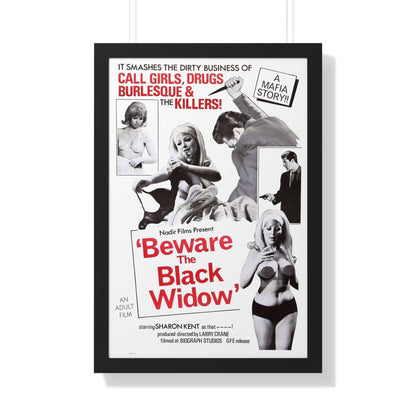 BEWARE THE BLACK WIDOW 1968 - Framed Movie Poster-20" x 30"-The Sticker Space