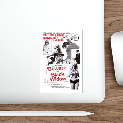 BEWARE THE BLACK WIDOW 1968 Movie Poster STICKER Vinyl Die-Cut Decal-The Sticker Space