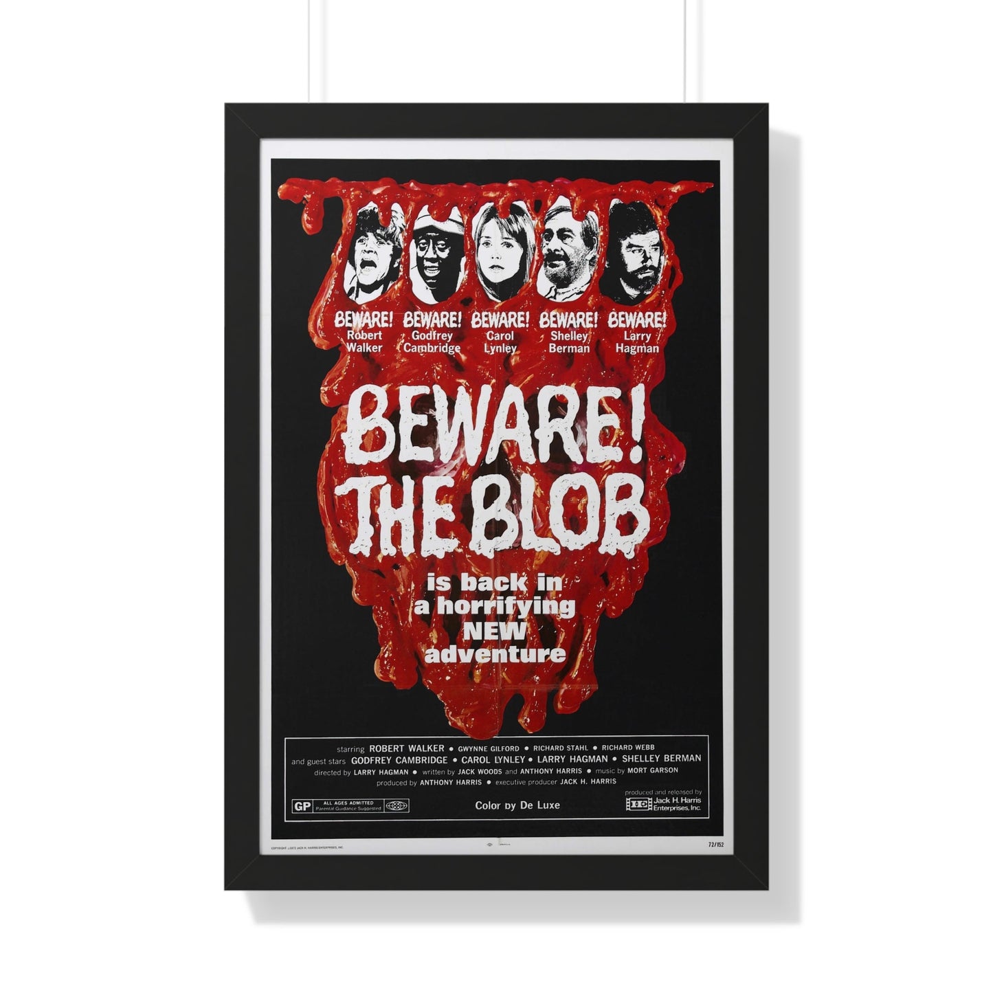 BEWARE! THE BLOB 1972 - Framed Movie Poster-20" x 30"-The Sticker Space