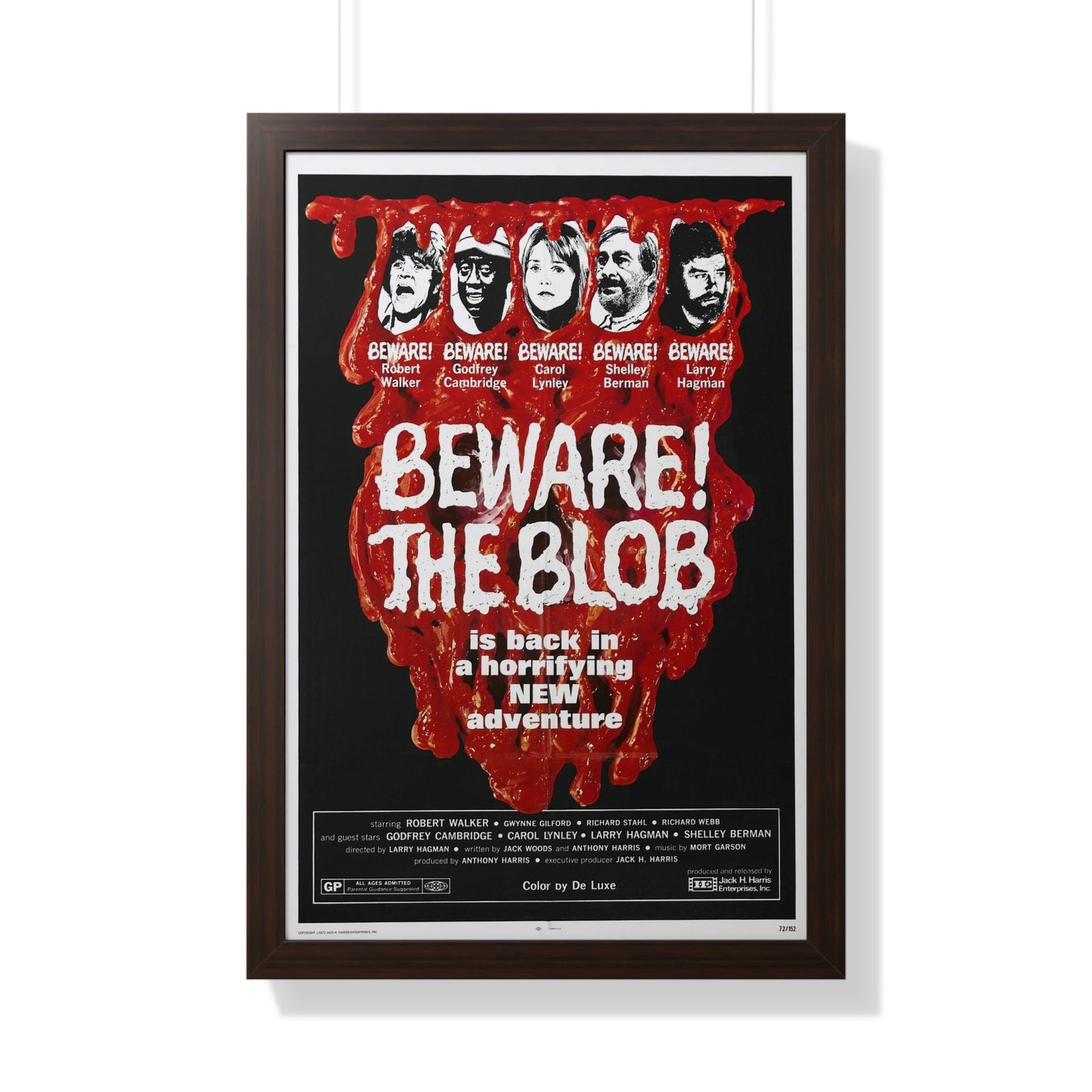 BEWARE! THE BLOB 1972 - Framed Movie Poster-20" x 30"-The Sticker Space