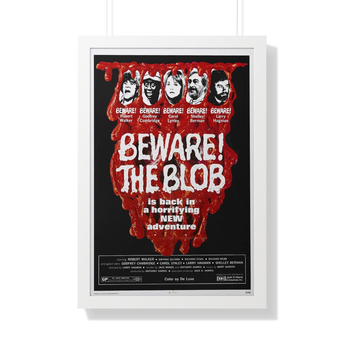 BEWARE! THE BLOB 1972 - Framed Movie Poster-20" x 30"-The Sticker Space