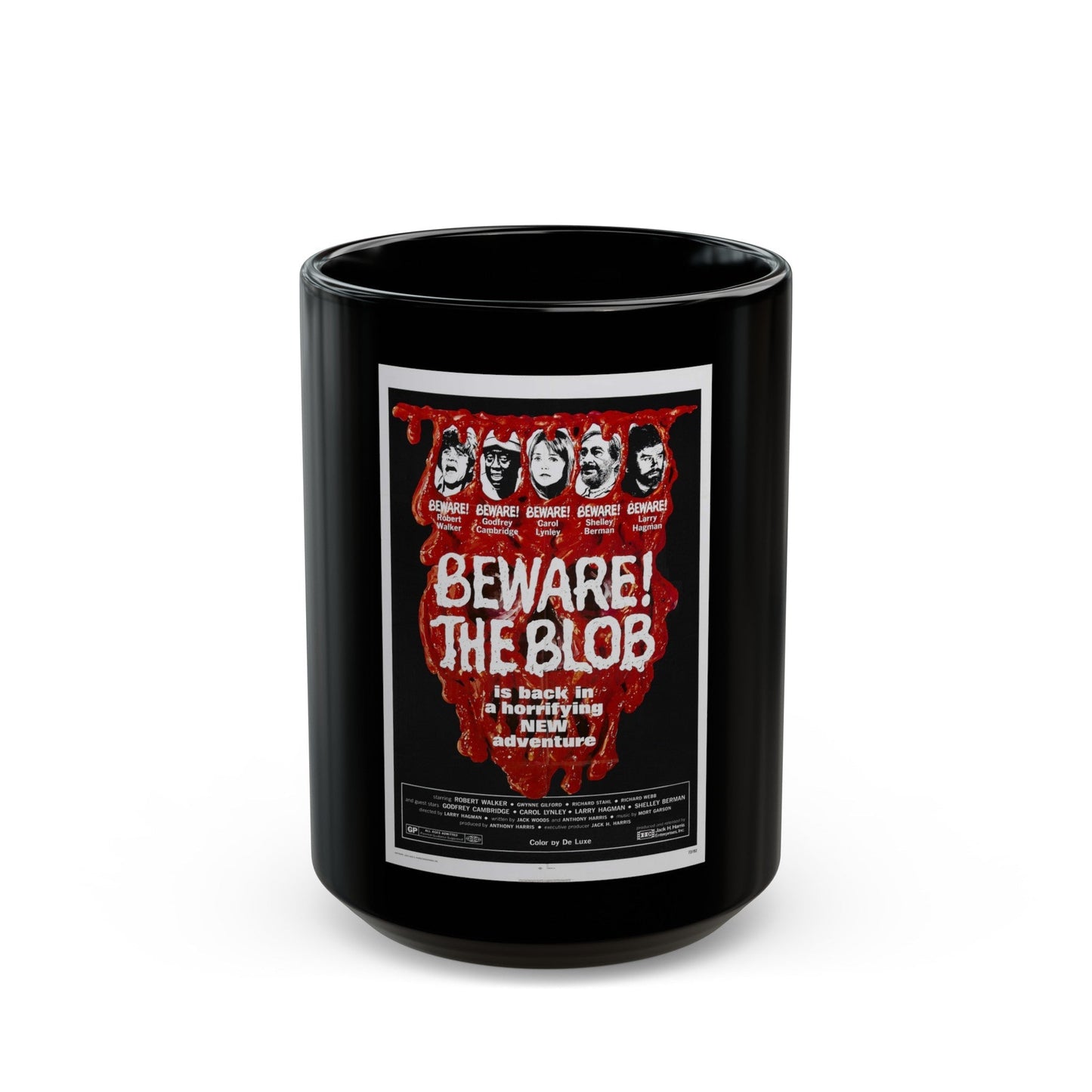 BEWARE! THE BLOB 1972 Movie Poster - Black Coffee Mug-15oz-The Sticker Space