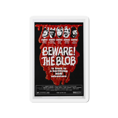 BEWARE! THE BLOB 1972 Movie Poster - Die-Cut Magnet-3" x 3"-The Sticker Space